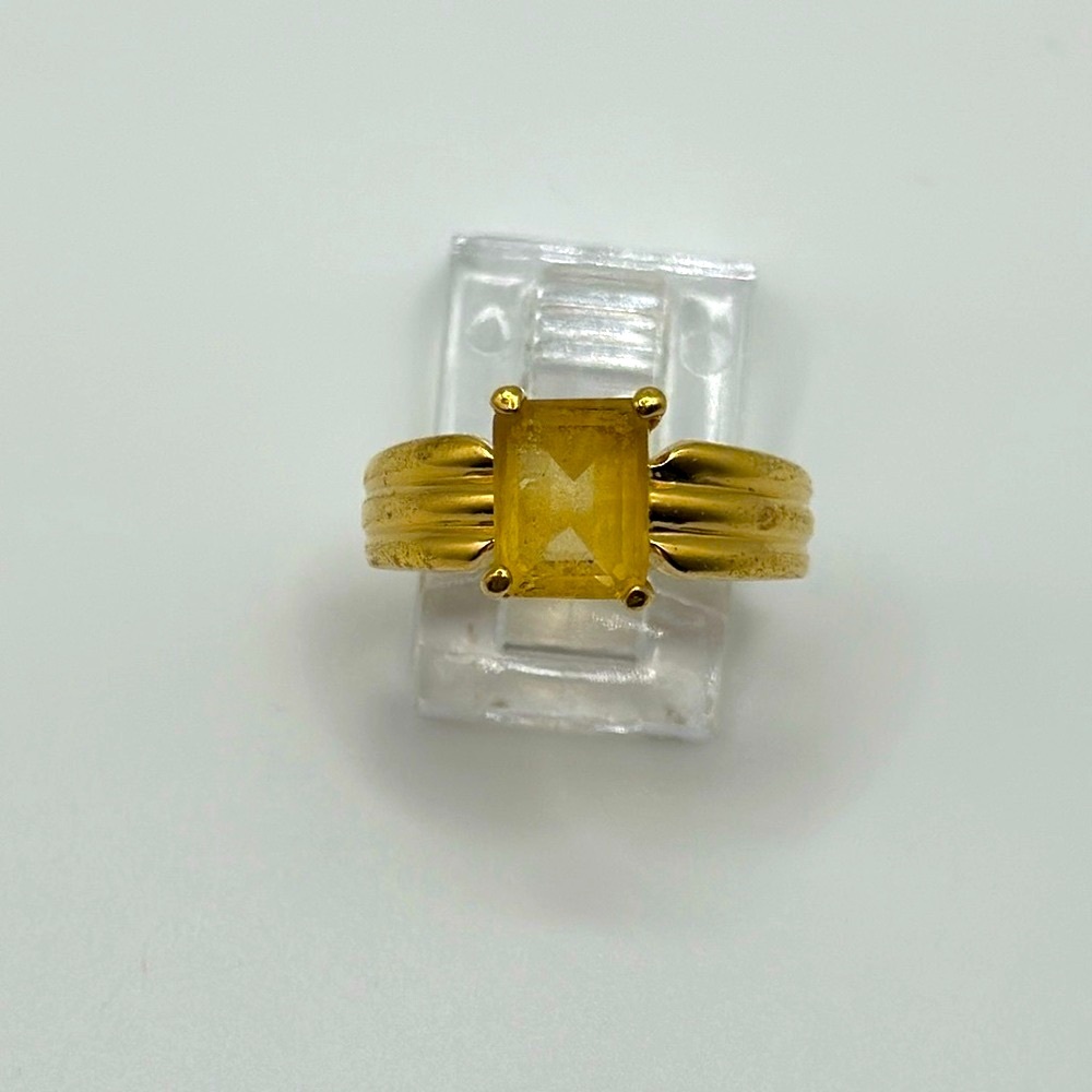 Elegant 925 Sterling silver Gold Tone Ring